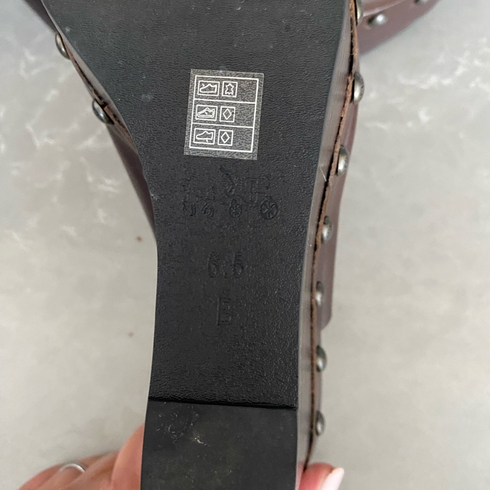 Coach Hellena Brown Leather Platform Wedge Sandals in box -size 6.5 - Picture 10 of 12